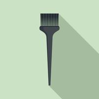 icono de tinte de pelo de cepillo de salón, estilo plano vector