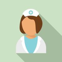 Specialist nurse icon, flat style vector