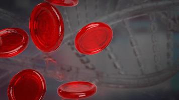 The blood cell for medical or education concept 3d rendering photo