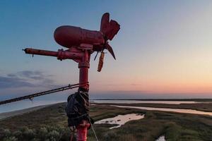 cerrar la vieja foto del concepto de anemómetro