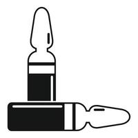 Syringe ampule icon, simple style vector