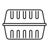 Plastic cointainer icon, outline style vector