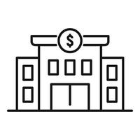 Millionaire house icon, outline style vector