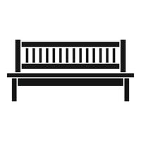 Garden bench icon, simple style vector