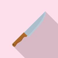 Kitchen knife icon, flat style vector