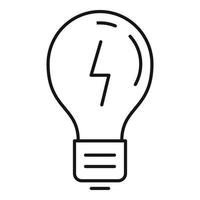 Quest energy bulb icon, outline style vector