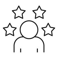 Seo manager icon, outline style vector