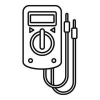 Diagnostic multimeter icon, outline style vector