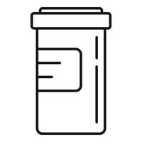 Drug capsule addiction icon, outline style vector