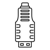 icono de adaptador micro usb, estilo de esquema vector