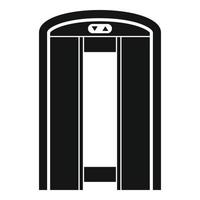 Open elevator icon, simple style vector