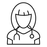 Job nurse icon, outline style vector