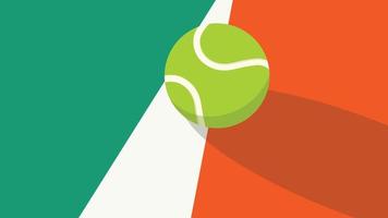 vector de pelota de tenis. pelota de tenis en el campo. fondo de pantalla. espacio libre para texto. copie el espacio.