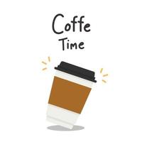 Coffee cup vector. Coffee cup logo design. vector