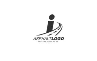 I logo asphalt for identity. construction template vector illustration for your brand.