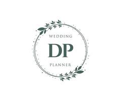 DP Initials letter Wedding monogram logos collection, hand drawn modern minimalistic and floral templates for Invitation cards, Save the Date, elegant identity for restaurant, boutique, cafe in vector