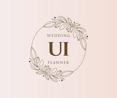 UI Initials letter Wedding monogram logos collection, hand drawn modern minimalistic and floral templates for Invitation cards, Save the Date, elegant identity for restaurant, boutique, cafe in vector