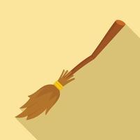 Broom icon, flat style vector