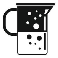 Boiling lab jug icon, simple style vector
