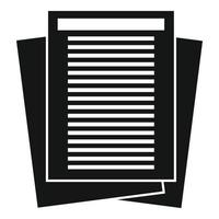 Investigator documents icon, simple style vector