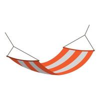 Striped hammock icon, cartoon style vector