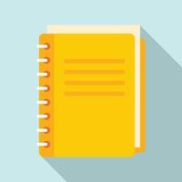 School notebook icon, flat style vector