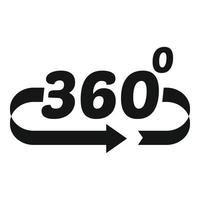 Game 360 degrees icon, simple style vector