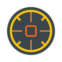 Futuristic aim scope icon, flat style vector