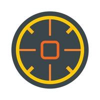 Futuristic aim scope icon, flat style vector