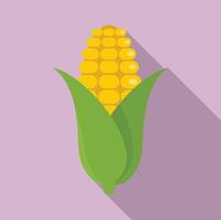 icono de maíz, estilo plano vector
