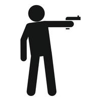 icono de violencia de pistola, estilo simple vector