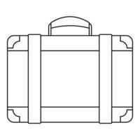 icono de bolsa de equipaje, estilo de contorno vector