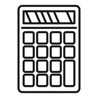 Office manager calculator icon, outline style vector