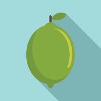 icono de fruta de lima, tipo plano vector