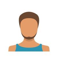 Man user icon vector flat