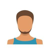 Man user icon vector flat