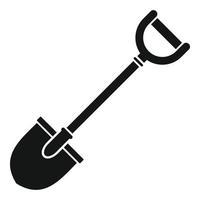 Construct shovel icon, simple style vector