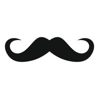 icono de bigote de manillar, estilo simple. vector