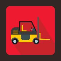 Stacker loader icon in flat style vector