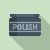 Shoe polish icon, flat style vector