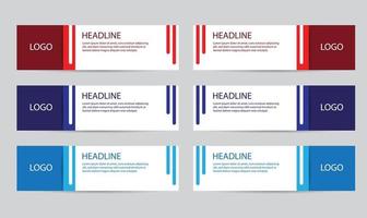 Geometric Banner Design Headline Template vector