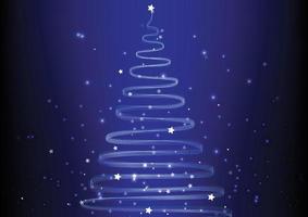 Snow Xmas Tree Star Magic Background vector