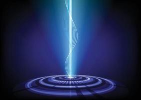 Portal Blue Light Teleport Circle Background vector