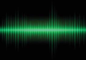 Green Dynamic Waves Sound Background vector