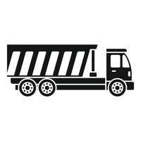 Tipper vehicle icon, simple style vector