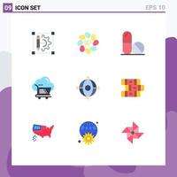 Set of 9 Modern UI Icons Symbols Signs for business ecommerece plant cart shopping Editable Vector Design Elements