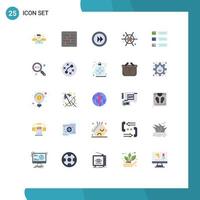 25 Universal Flat Colors Set for Web and Mobile Applications detail ideas media brainstorming connect Editable Vector Design Elements