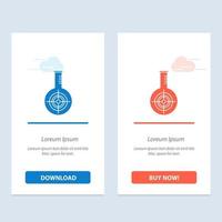 Chemical Flask Reaction Lab Target  Blue and Red Download and Buy Now web Widget Card Template vector