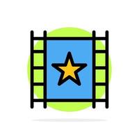 Multimedia Player Stream Star Abstract Circle Background Flat color Icon vector