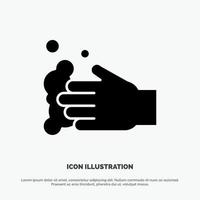 Cleaning Hand Soap Wash solid Glyph Icon vector